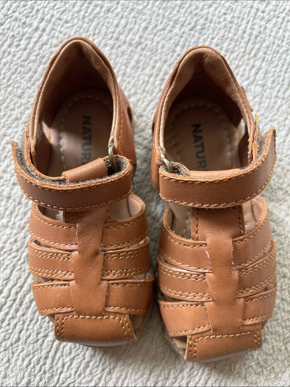 Naturino Tan Leather Fisherman Sandals for Kids